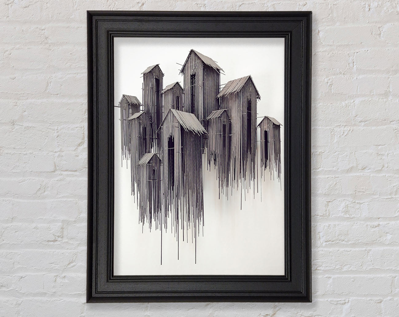 Paint Drip House Framed Print