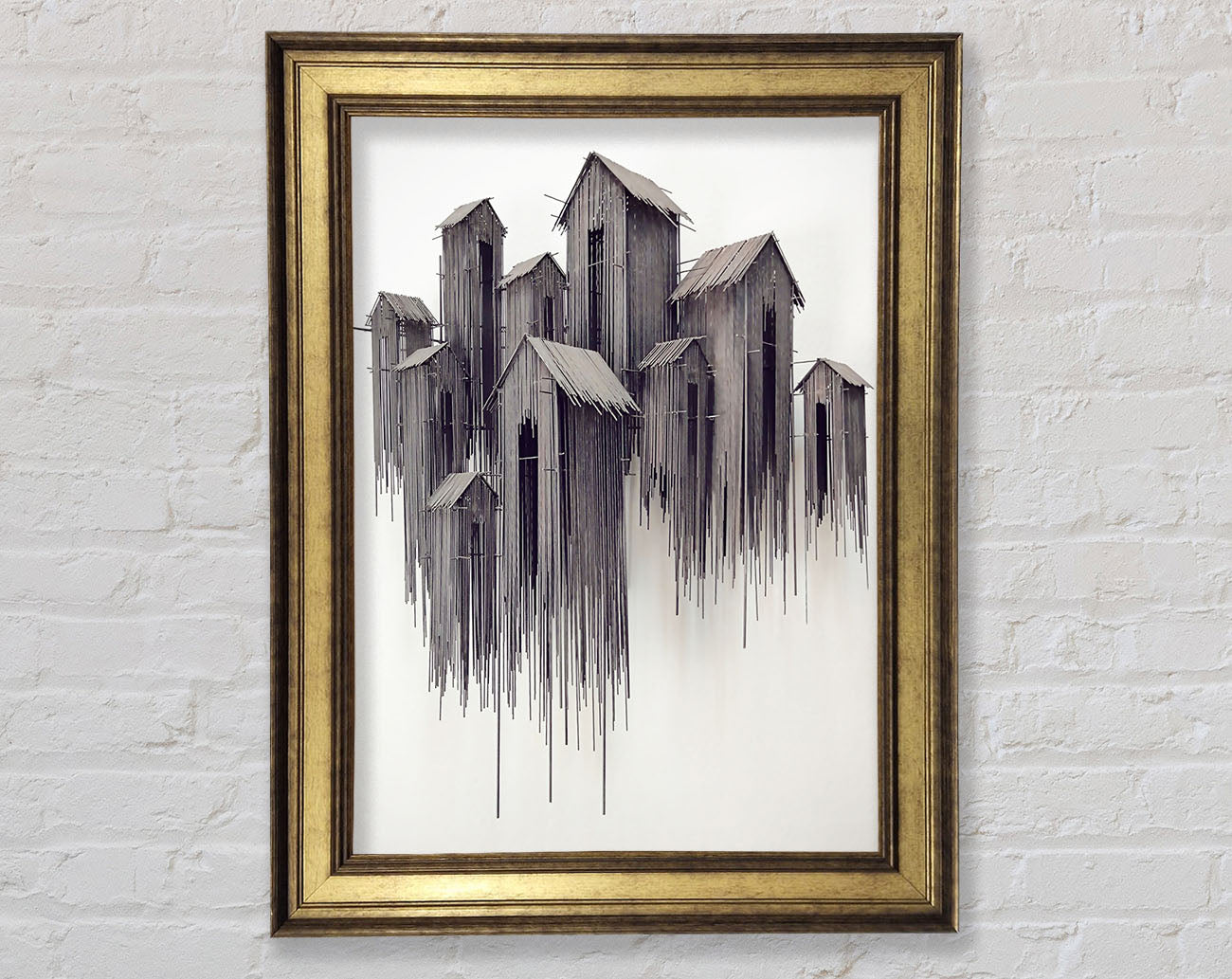 Paint Drip House Framed Print