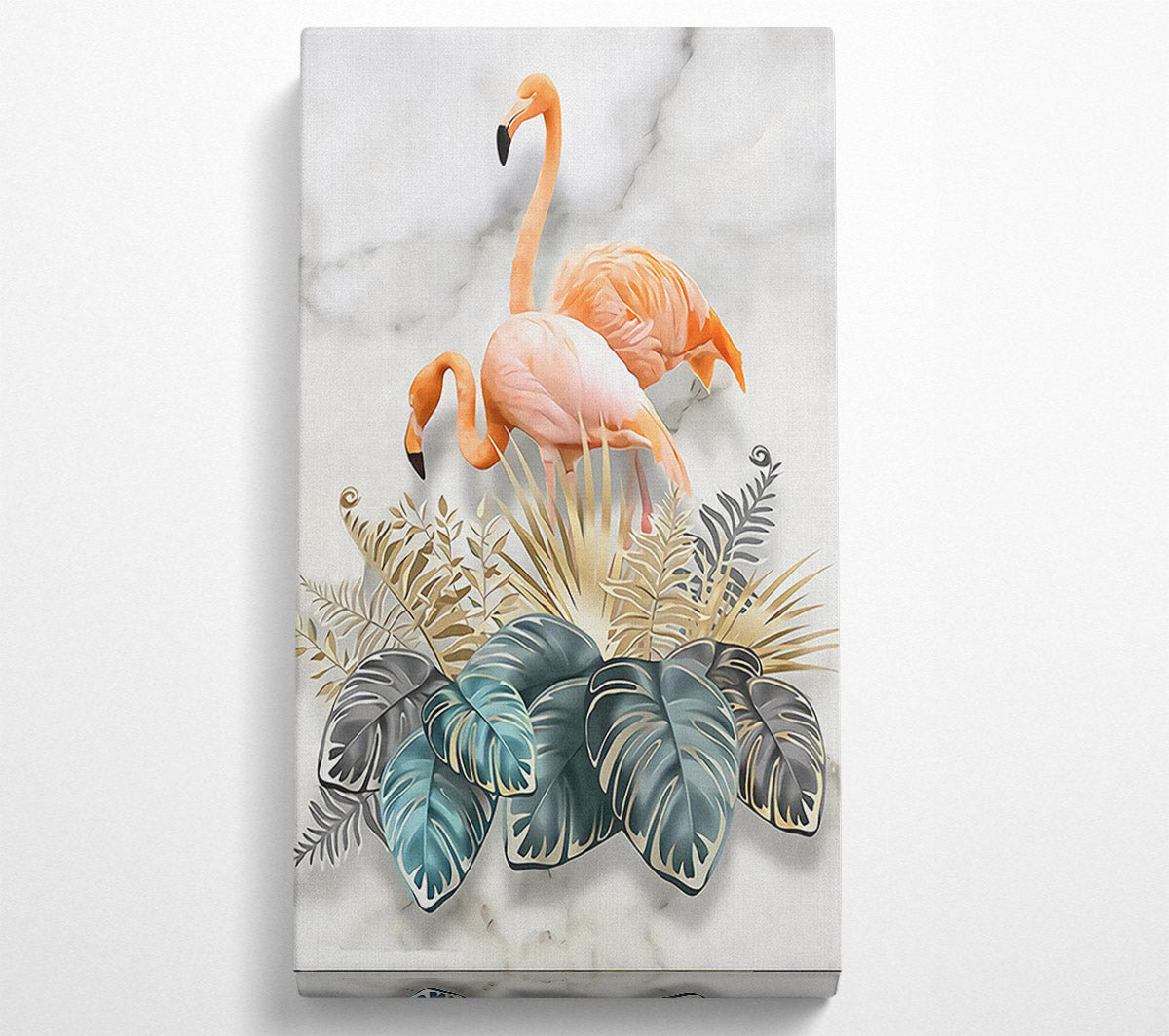 Pink Flamigos Canvas Wall Art