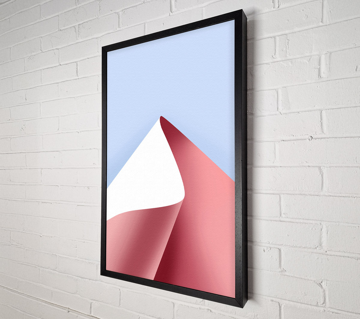 Pink Fold To Blue Canvas Wall Art