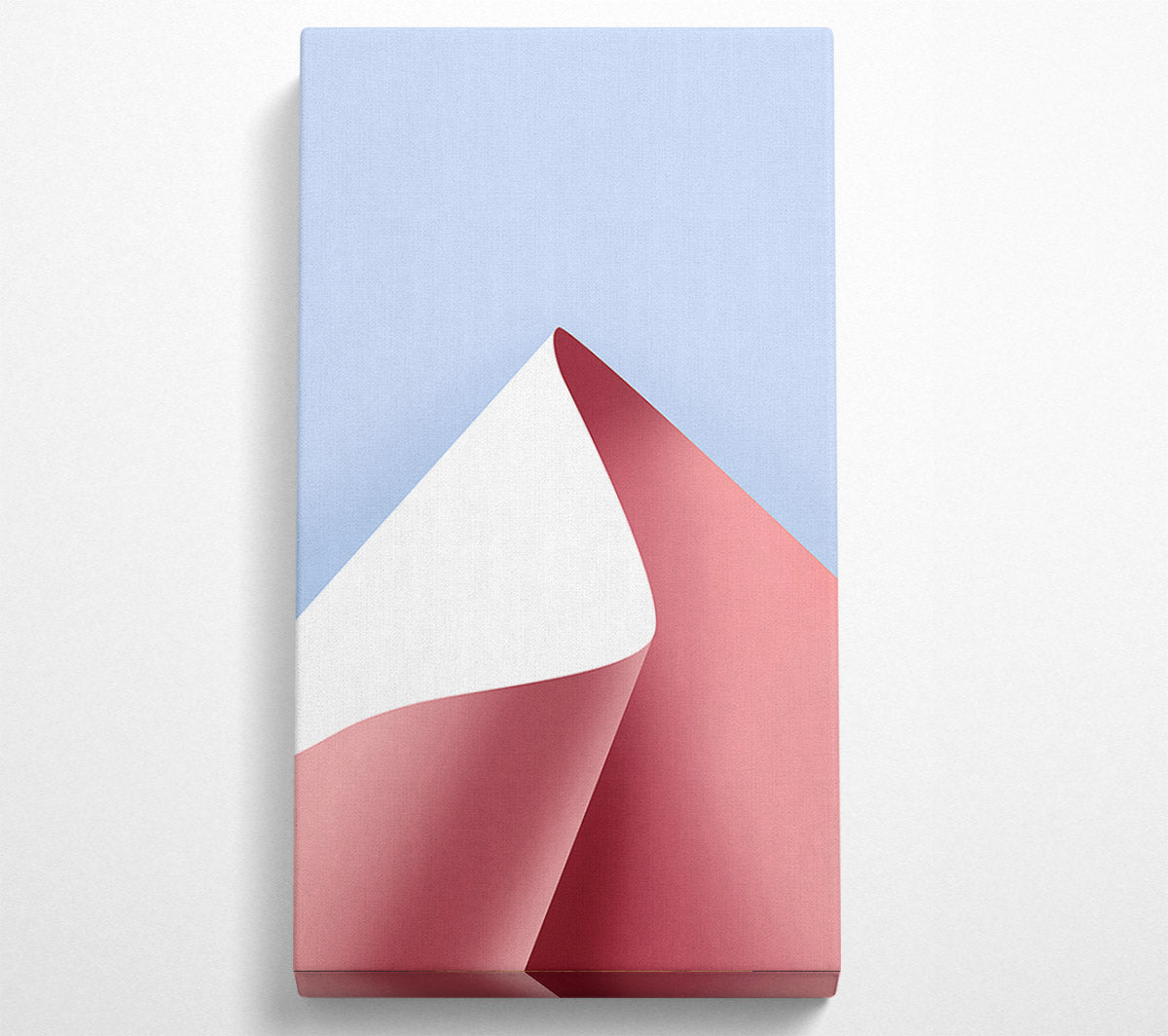 Pink Fold To Blue Canvas Wall Art