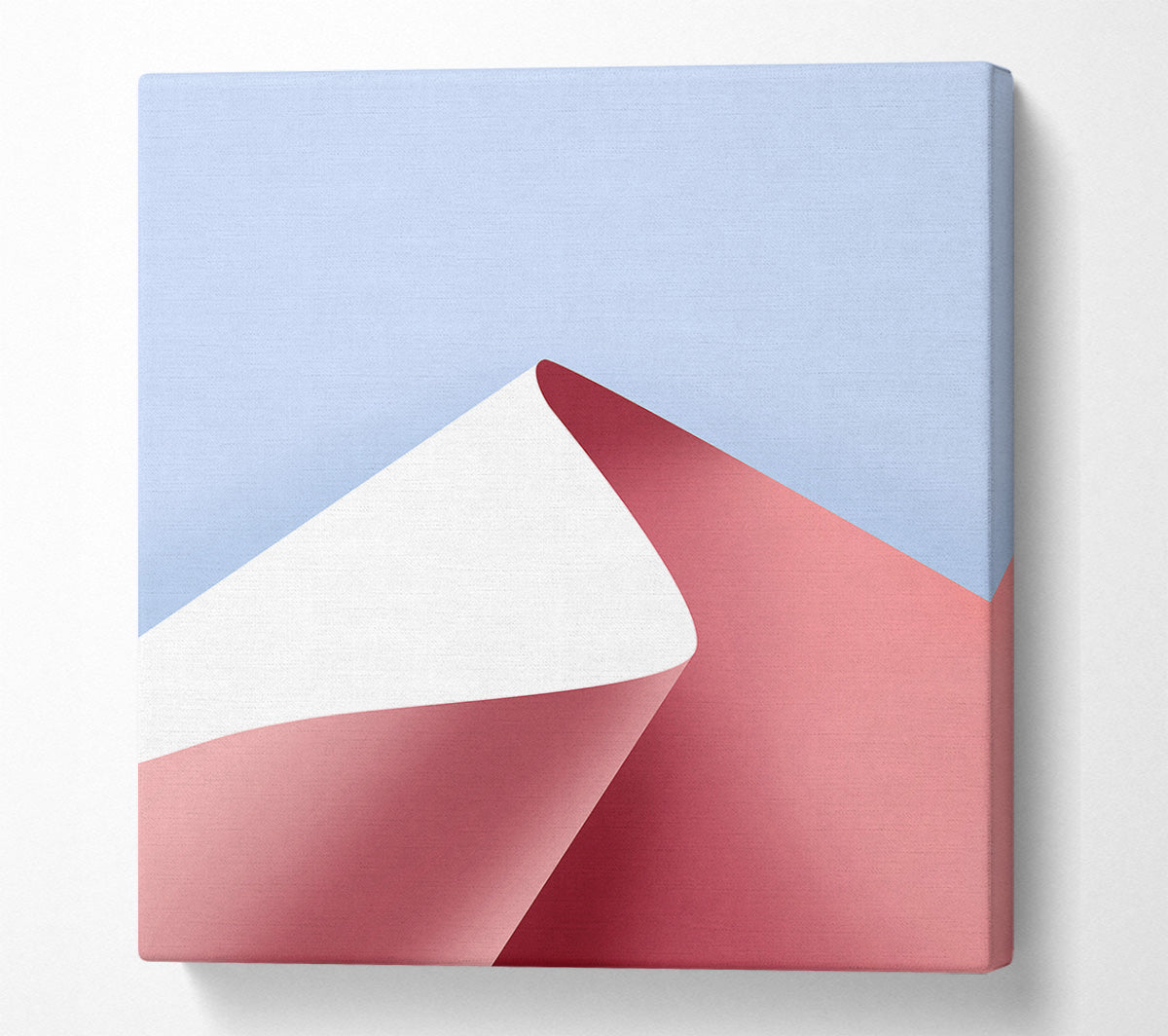 Pink Fold To Blue Canvas Wall Art