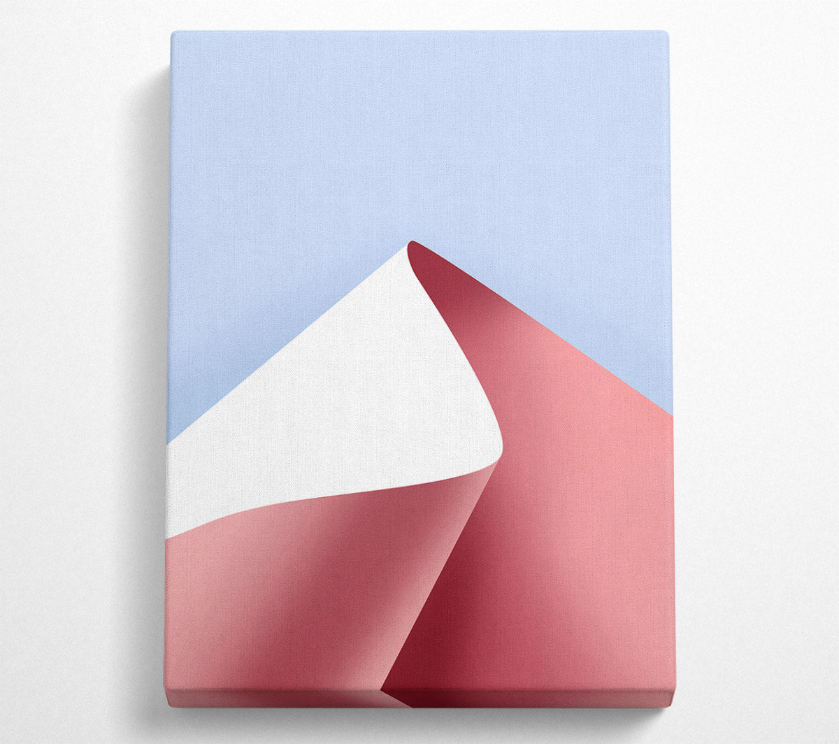 Pink Fold To Blue Canvas Wall Art