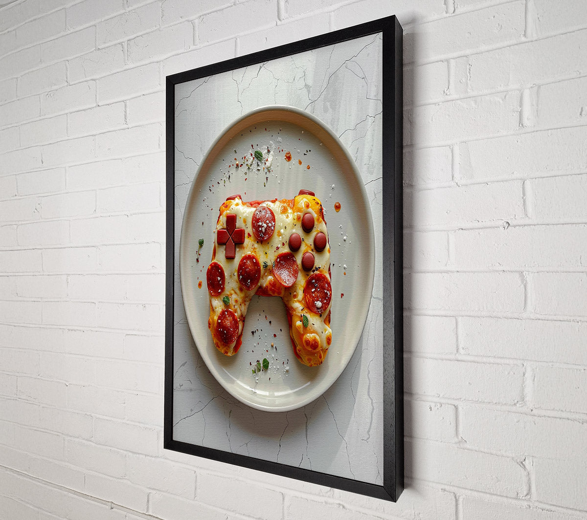 Pizza Gamer Canvas Wall Art