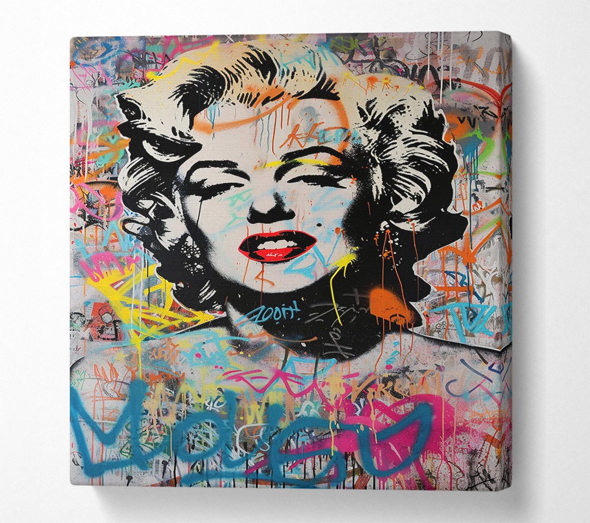 Pop Art Monroe Graffiti Canvas Wall Art