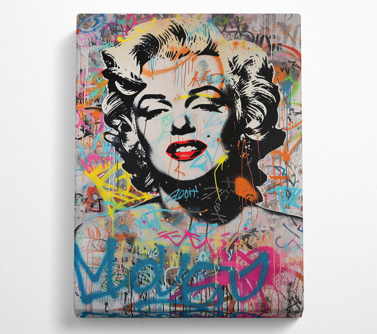 Pop Art Monroe Graffiti Canvas Wall Art