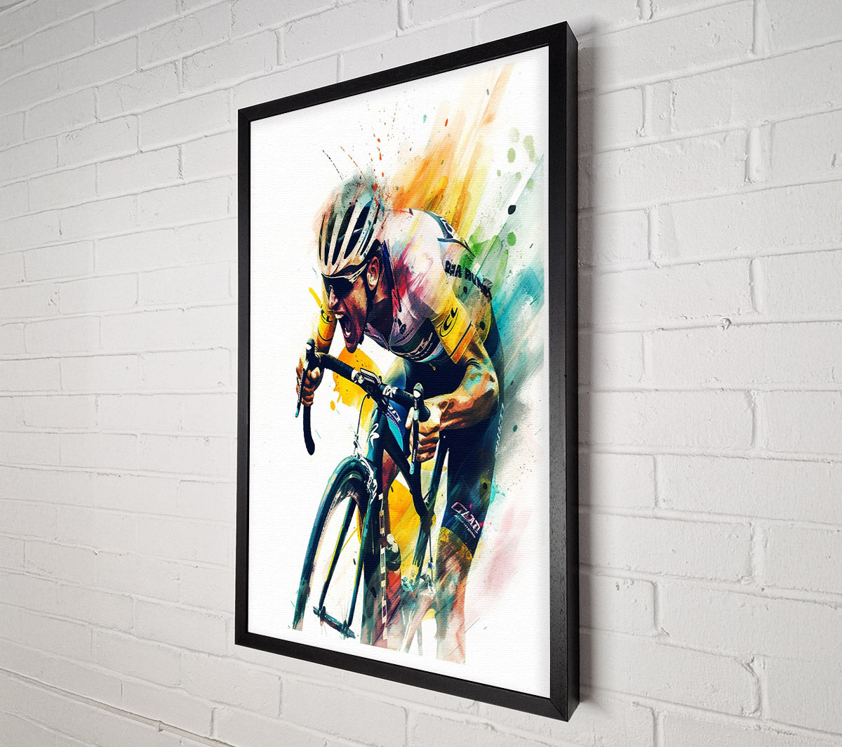 Pro Cycling Explosion Canvas Wall Art