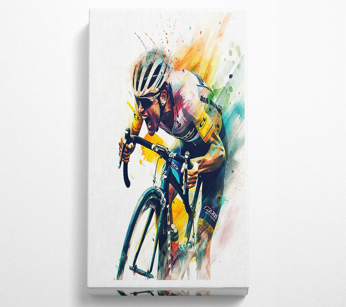 Pro Cycling Explosion Canvas Wall Art