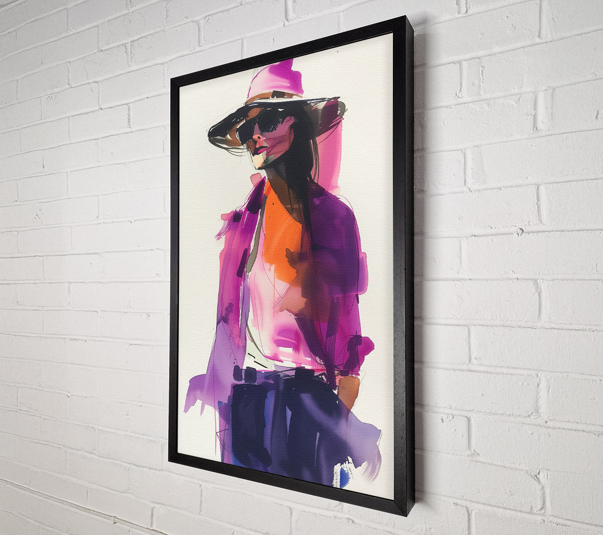 Purple Fashion Canvas Wall Art