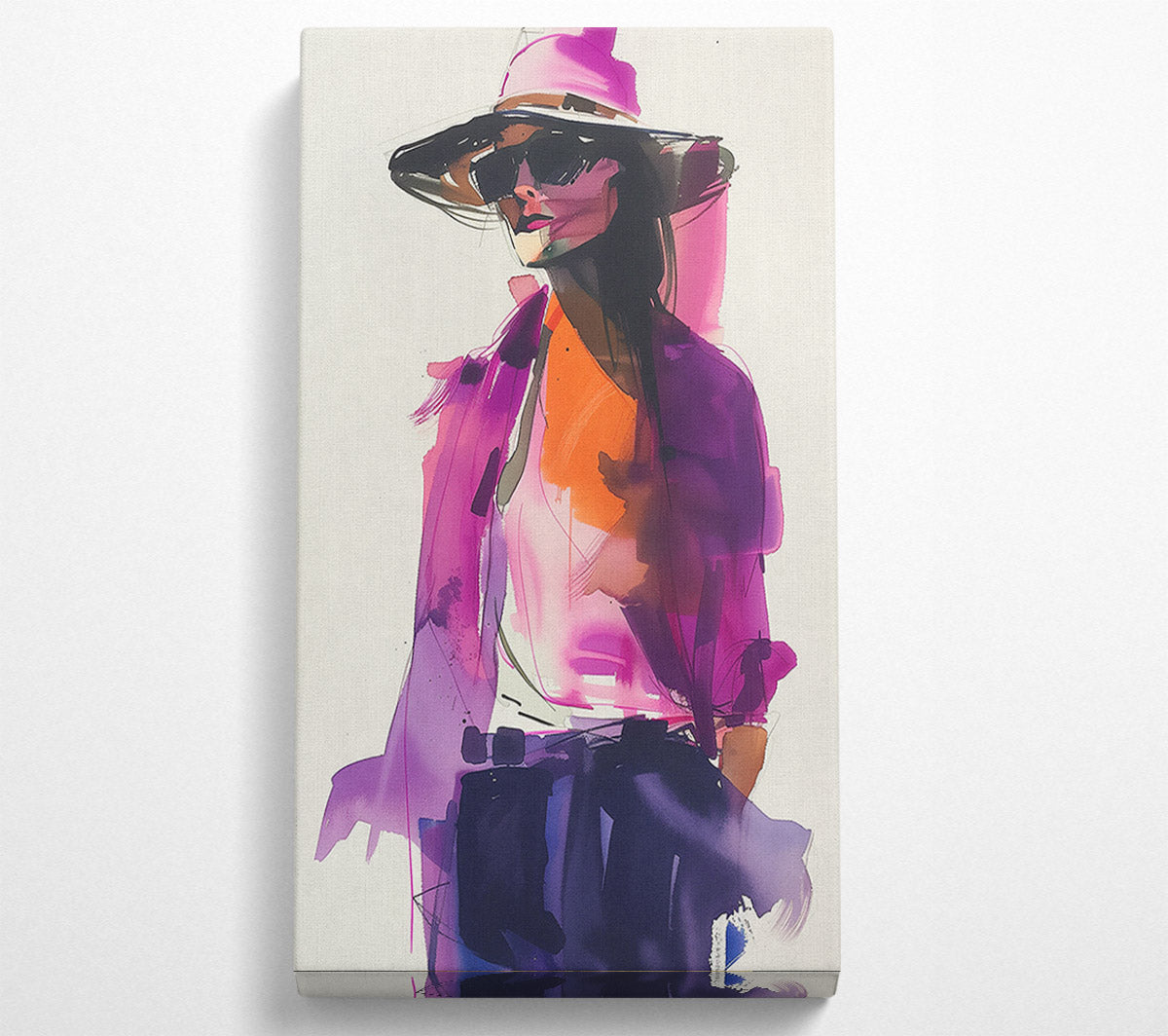 Purple Fashion Canvas Wall Art