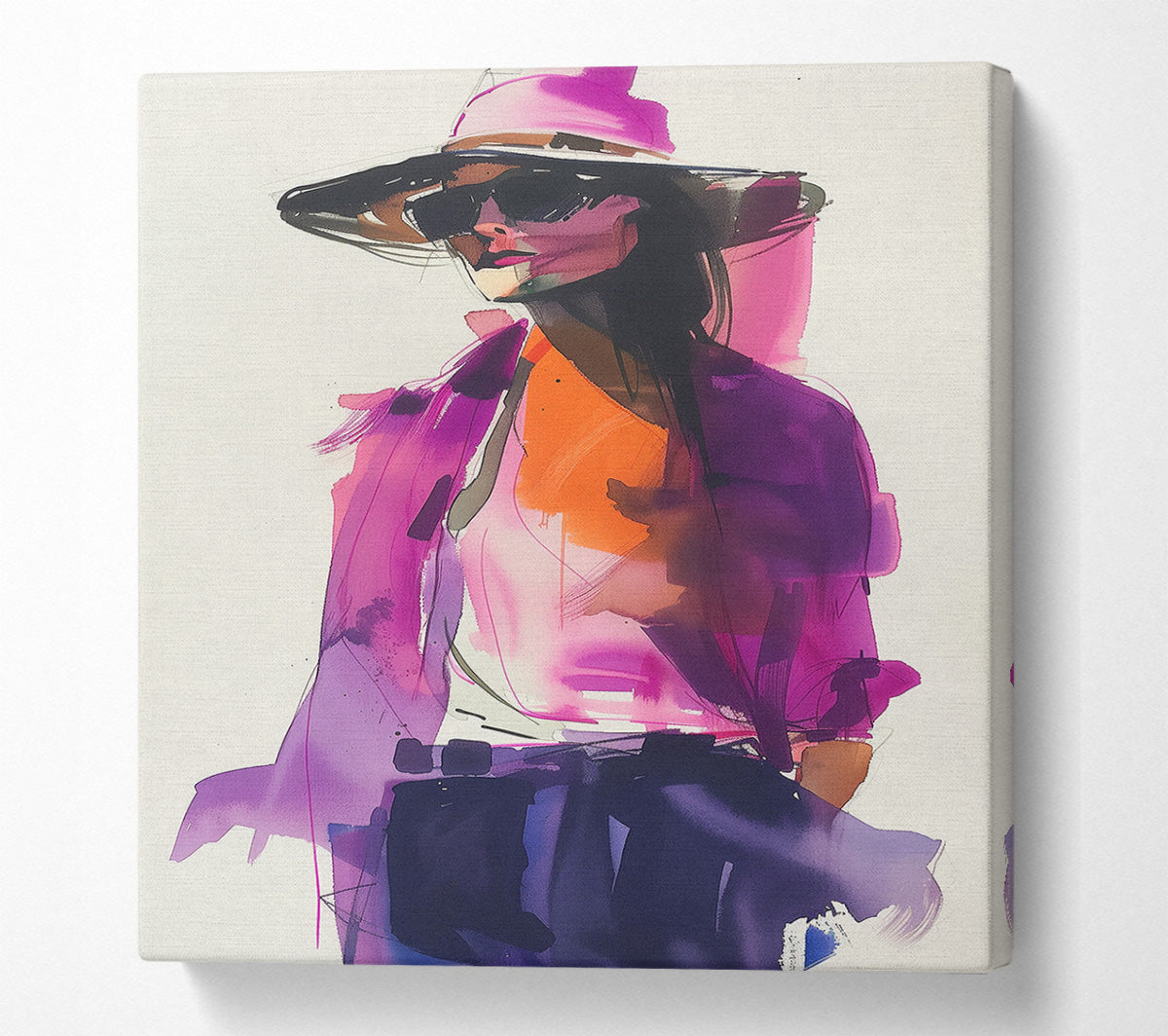 Purple Fashion Canvas Wall Art