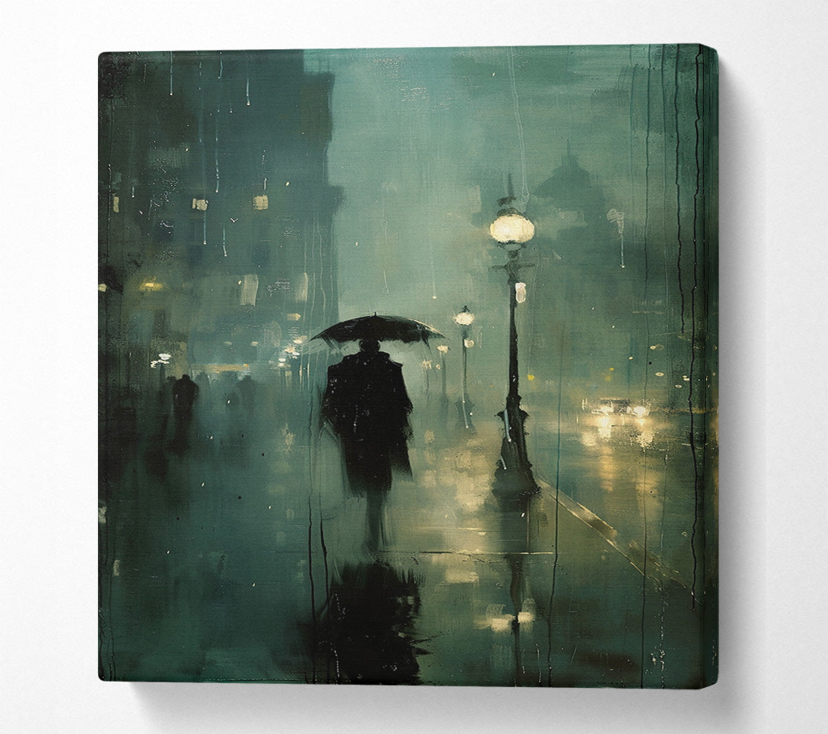 Rain Walk Canvas Wall Art