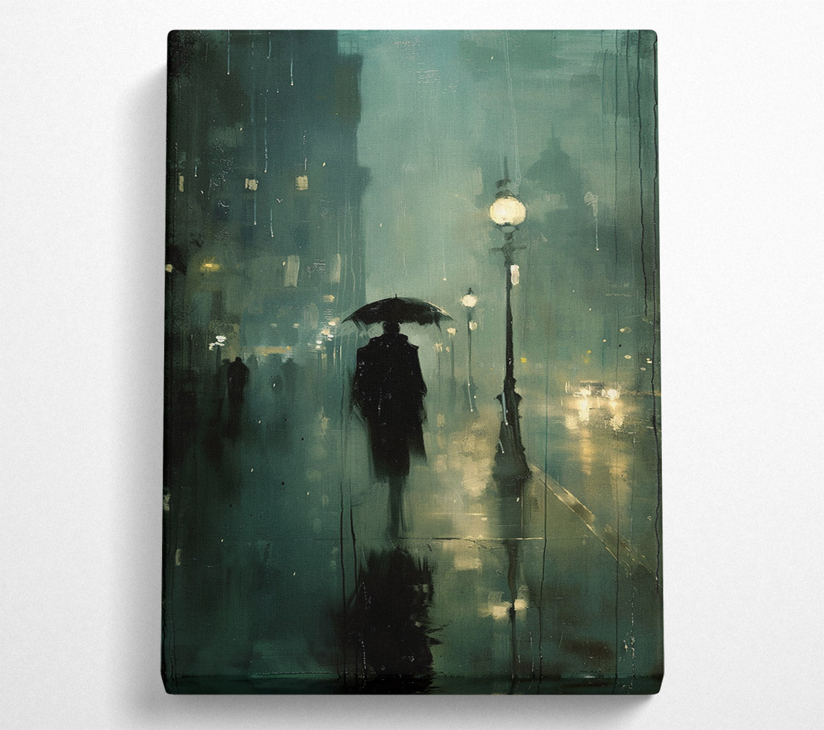 Rain Walk Canvas Wall Art