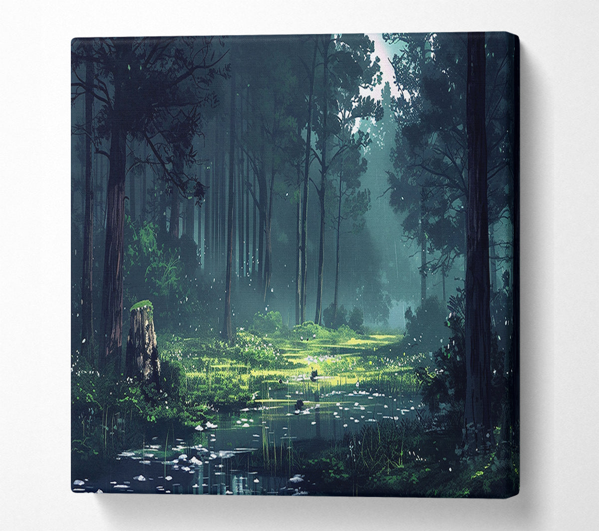 Rainy Forest Canvas Wall Art
