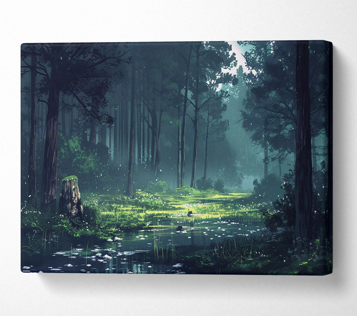 Rainy Forest Canvas Wall Art