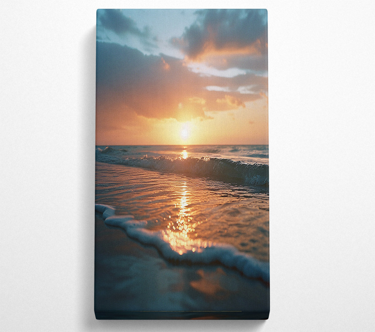 Ripple Waves Sunset Canvas Wall Art