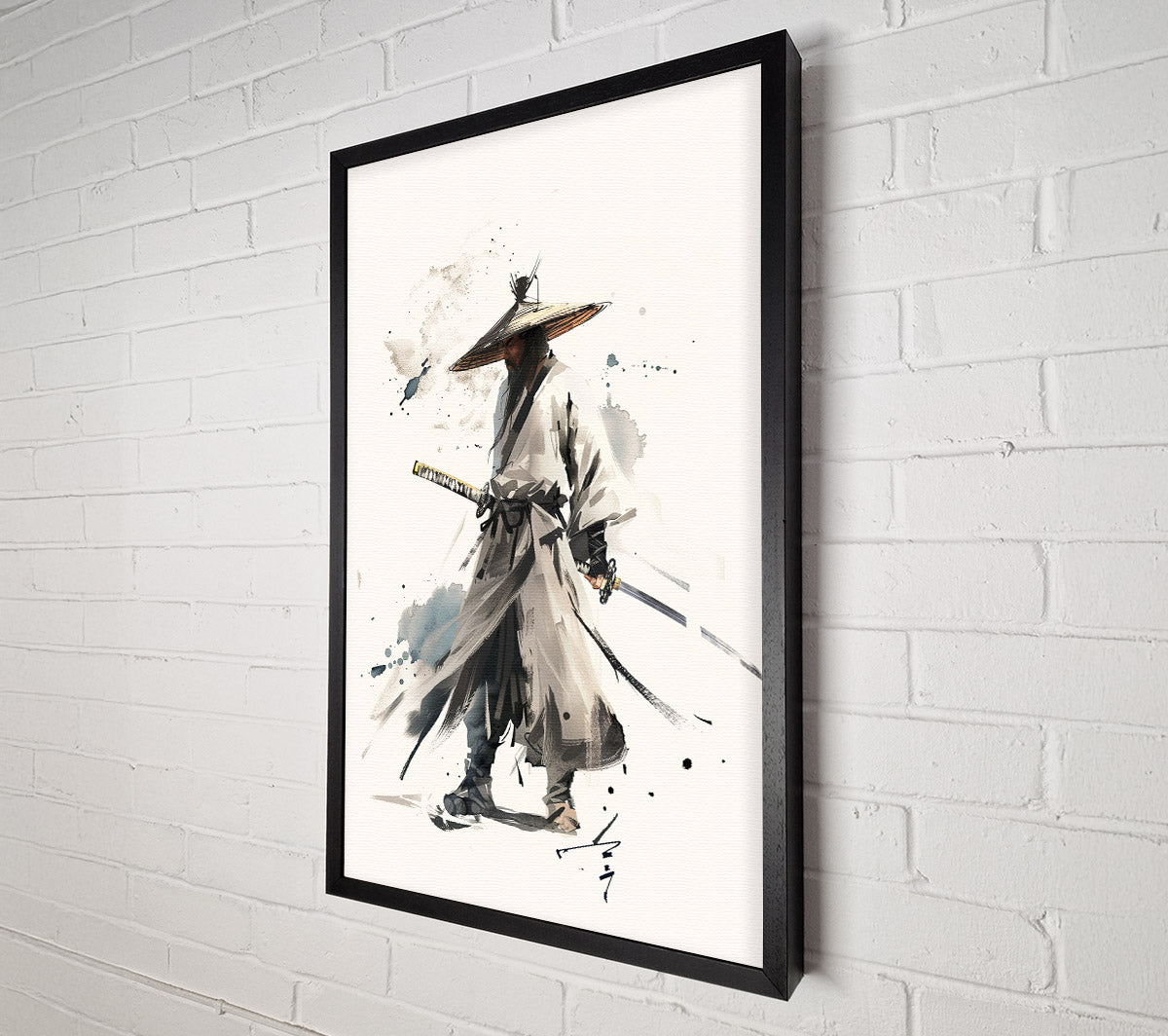 Samurai Watercolour Canvas Wall Art