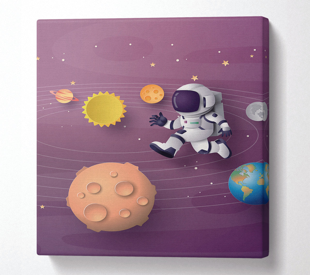 Spaceman (1) Canvas Wall Art