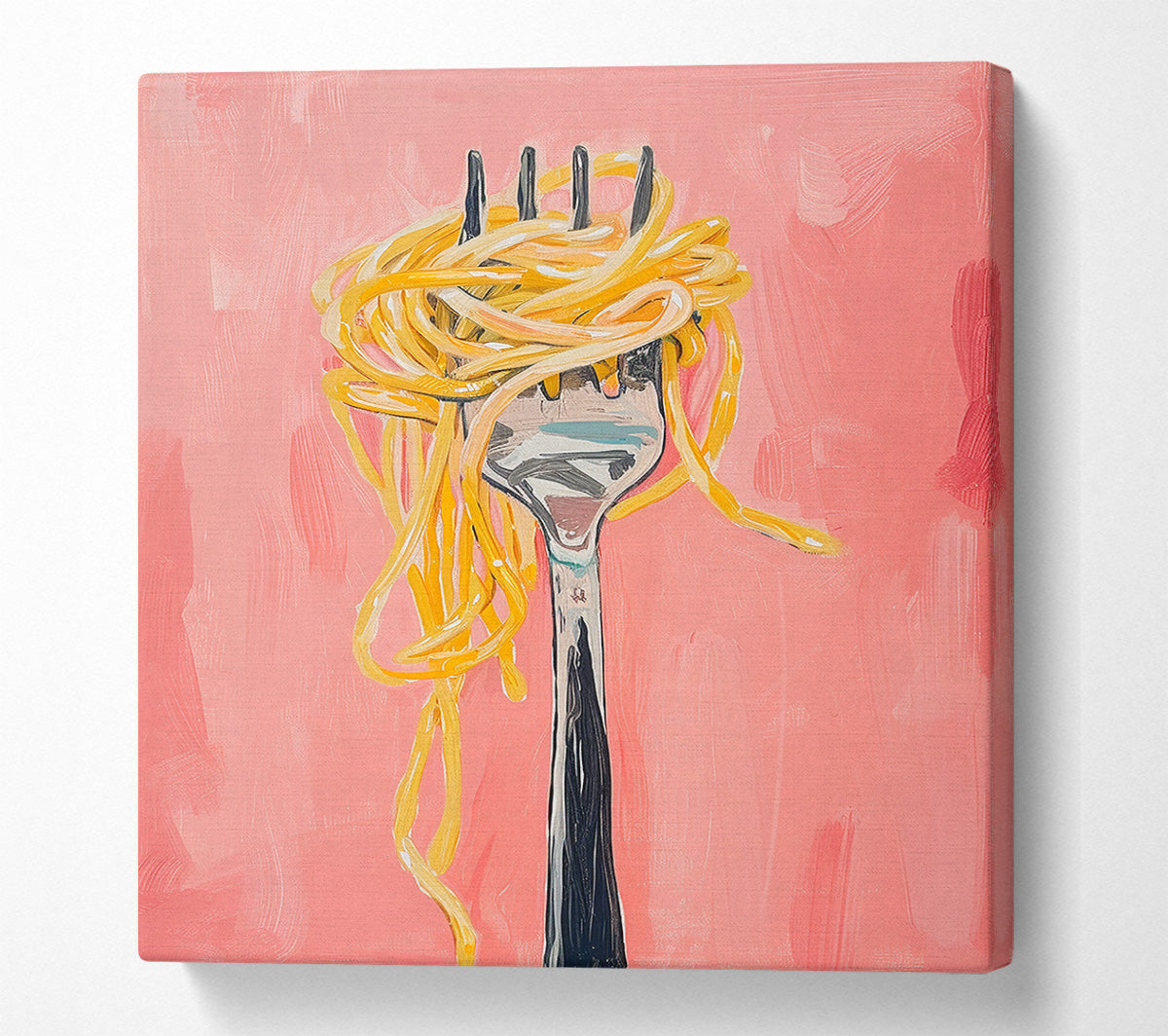 Spaghetti On A Fork Canvas Wall Art