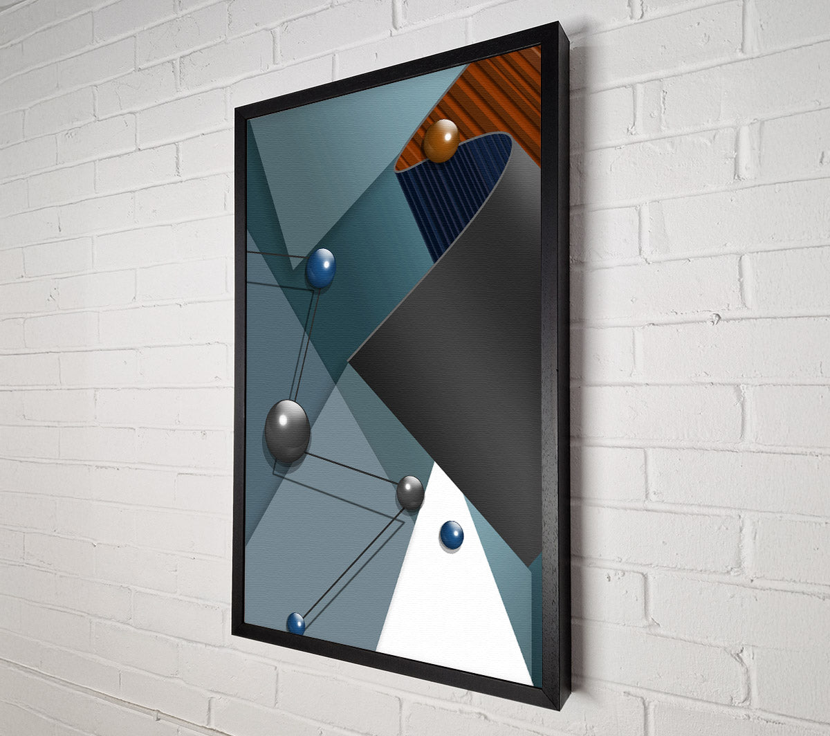 Spheres Connect Canvas Wall Art