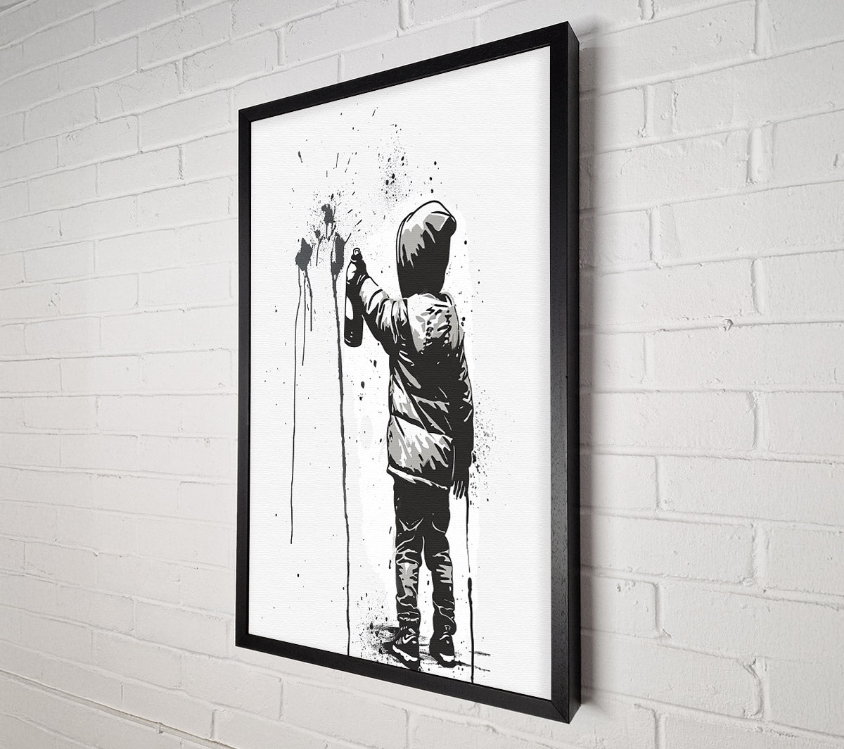 Spray Pain Kid Canvas Wall Art