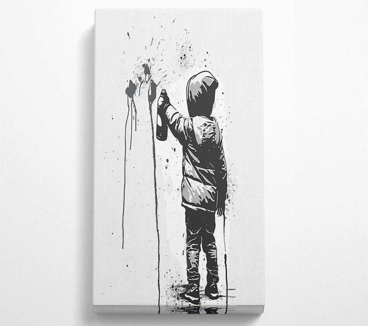Spray Pain Kid Canvas Wall Art