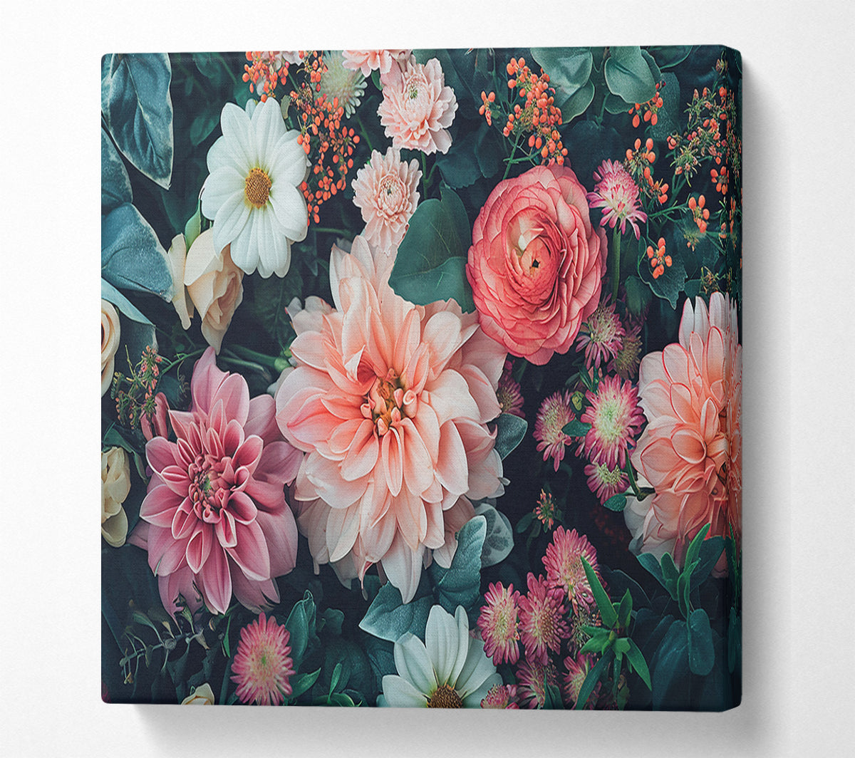 Spring Flower Bed Canvas Art