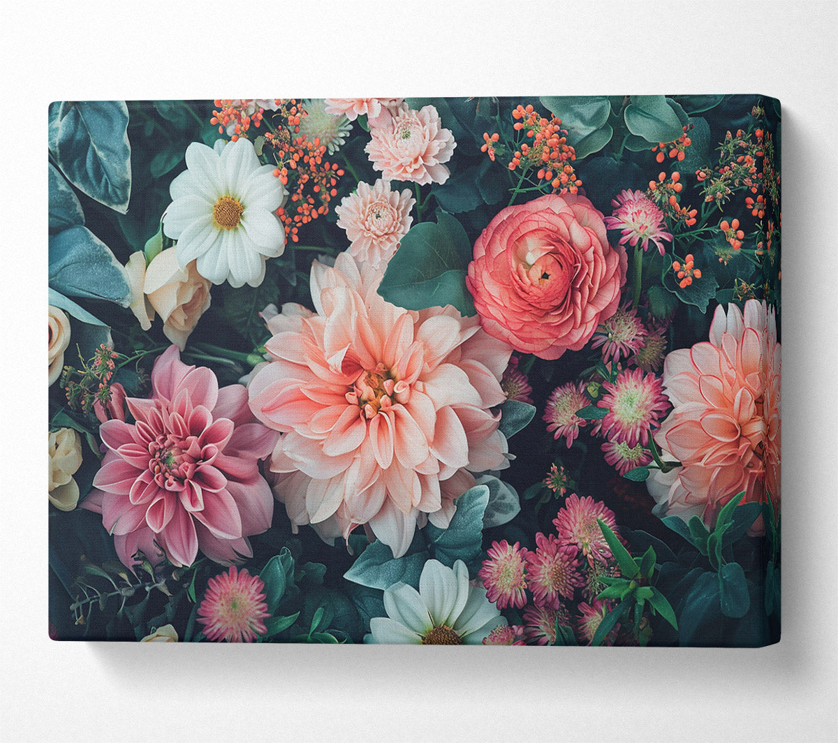 Spring Flower Bed Canvas Art