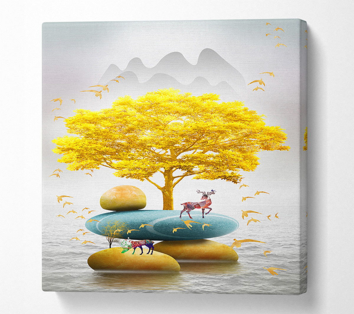 Stacked Stones Canvas Wall Art