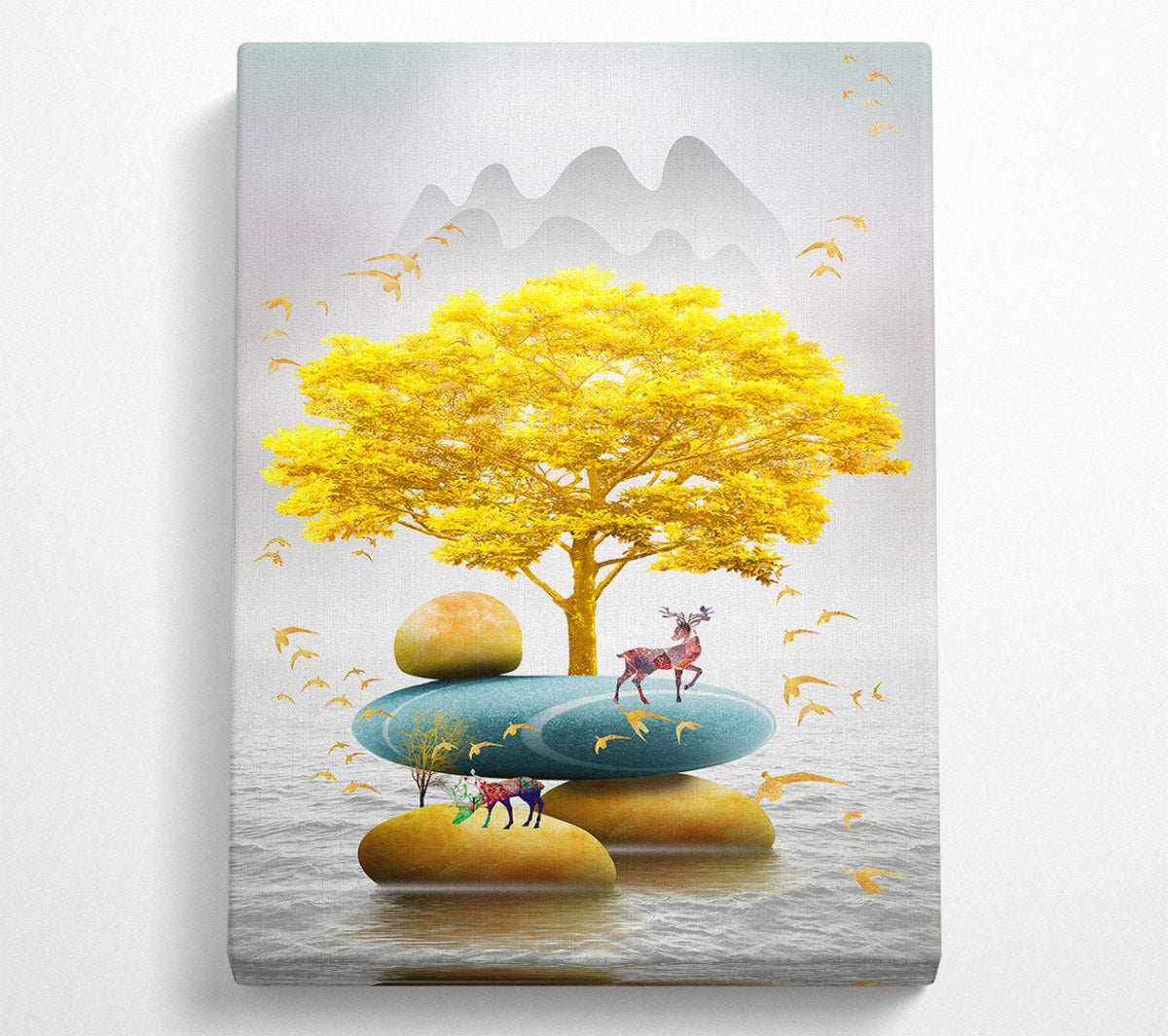 Stacked Stones Canvas Wall Art