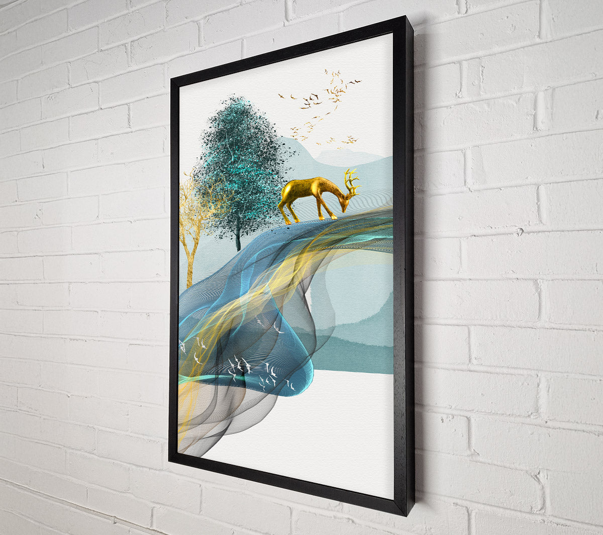 Stag Looking Down Canvas Wall Art