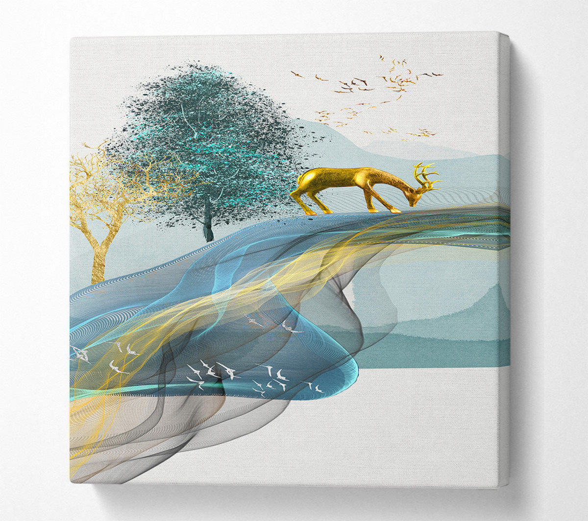 Stag Looking Down Canvas Wall Art