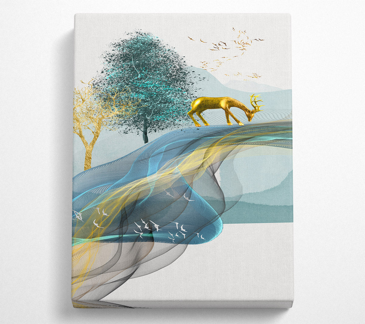 Stag Looking Down Canvas Wall Art