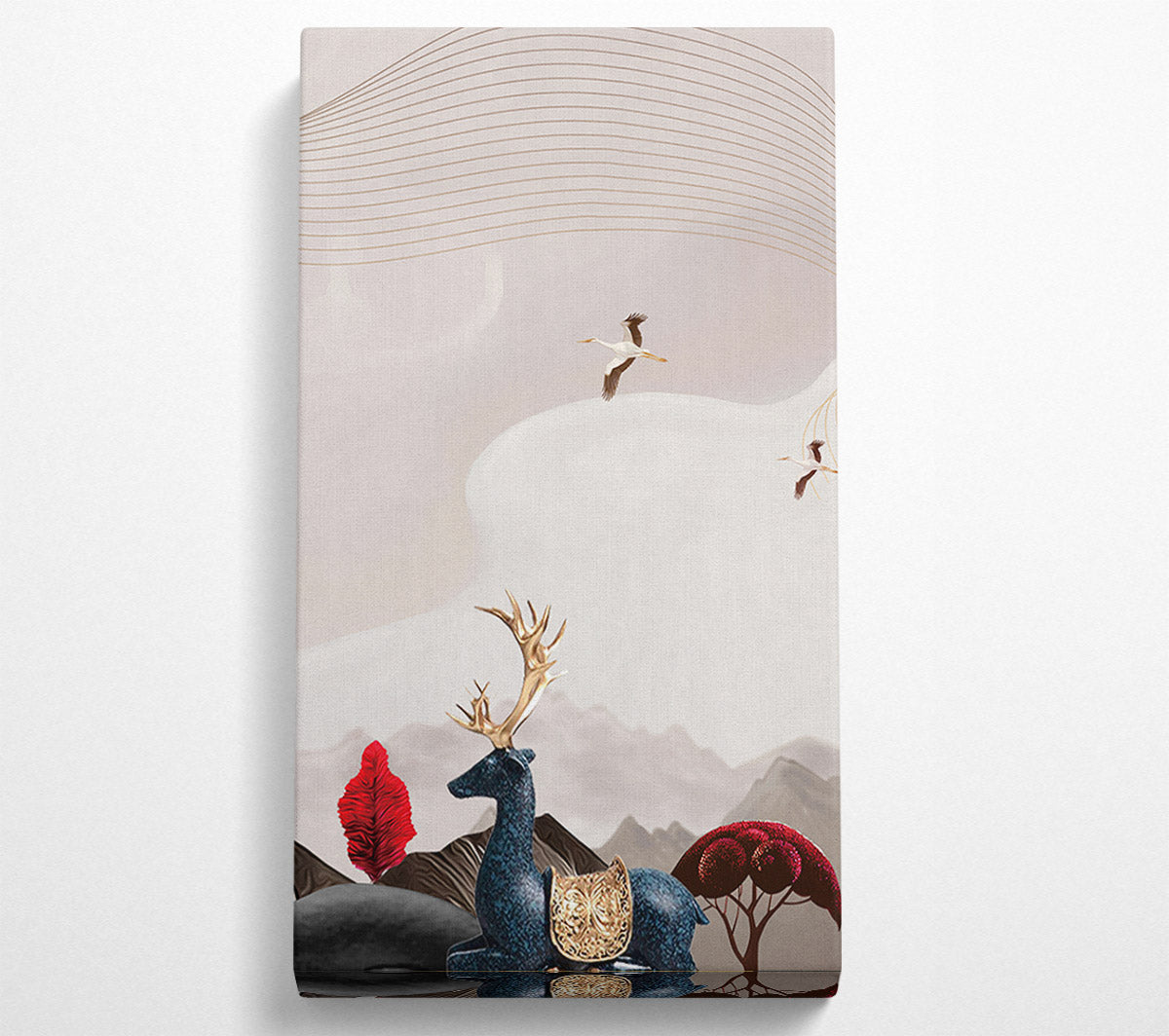 Stork Blue Stagg Canvas Wall Art