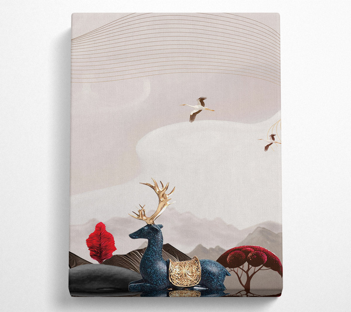 Stork Blue Stagg Canvas Wall Art