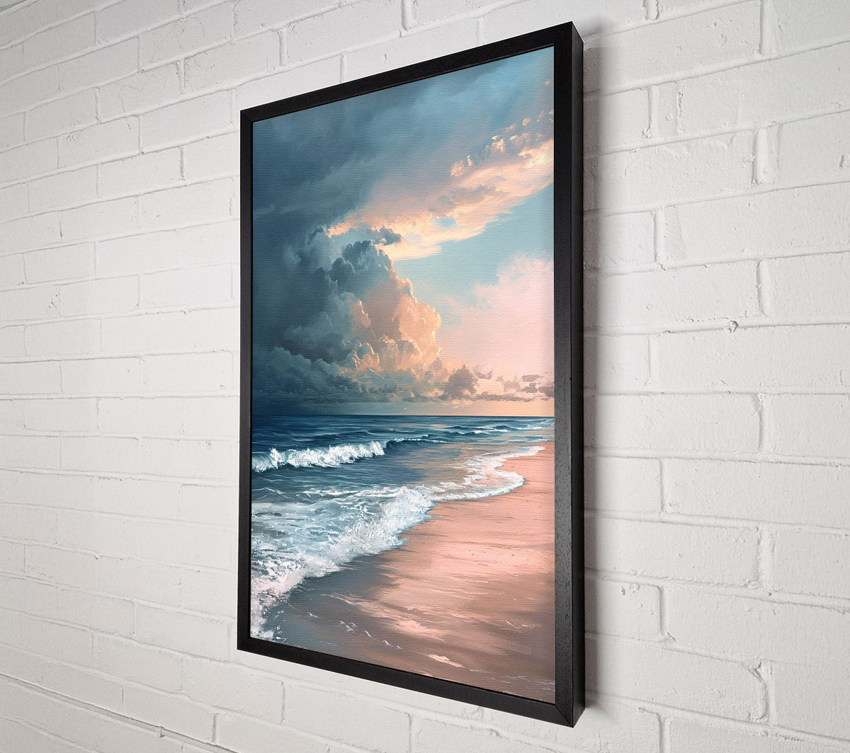 Storm On The Shore Canvas Wall Art