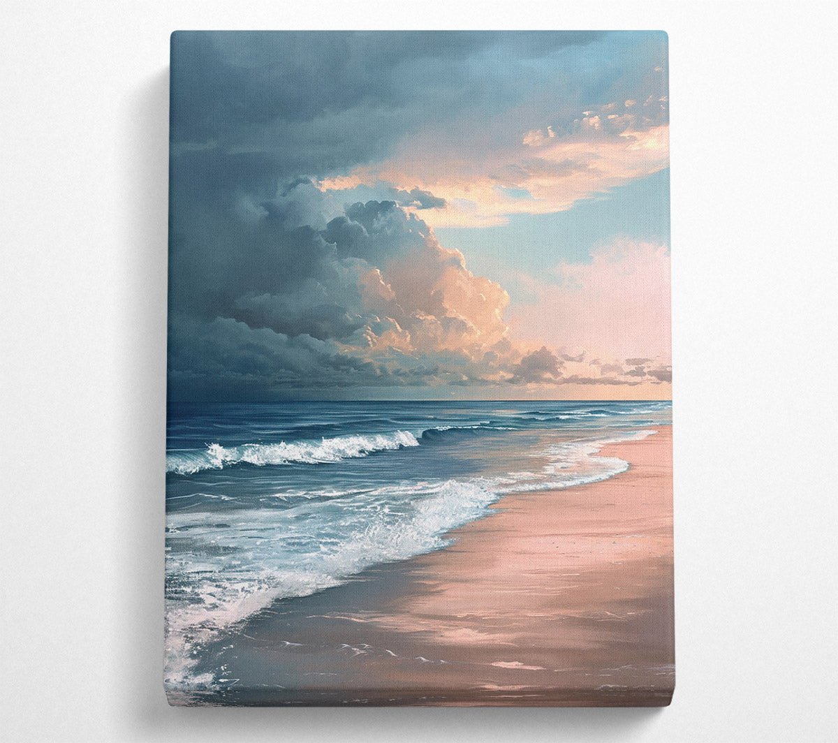 Storm On The Shore Canvas Wall Art