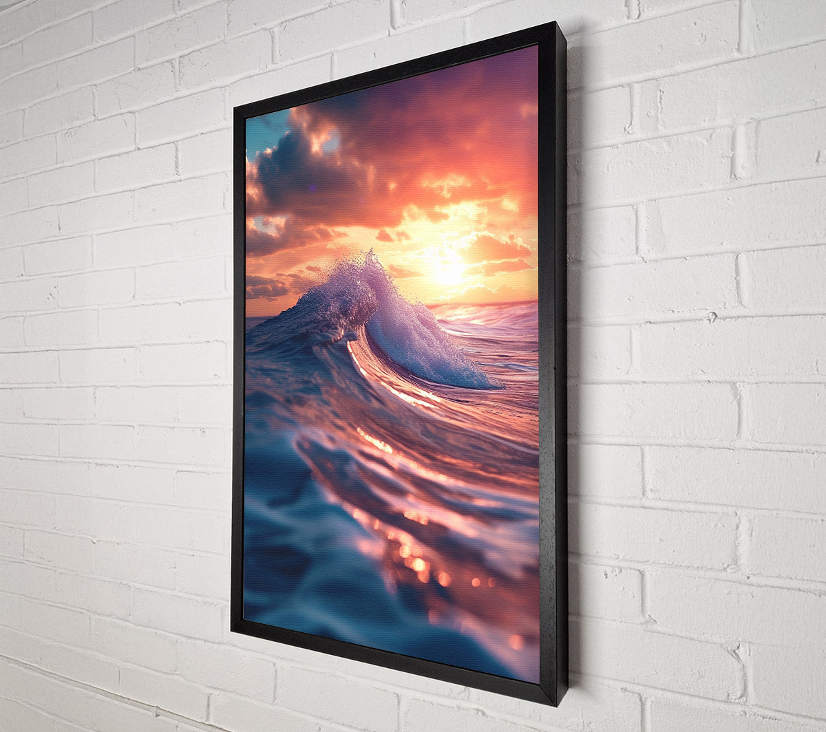 Sun Kissed Waves Canvas Wall Art