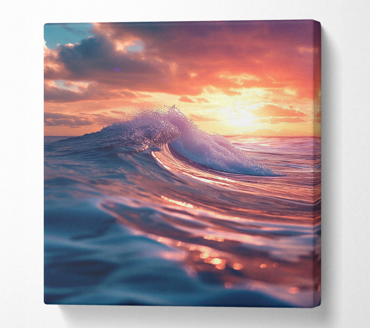 Sun Kissed Waves Canvas Wall Art