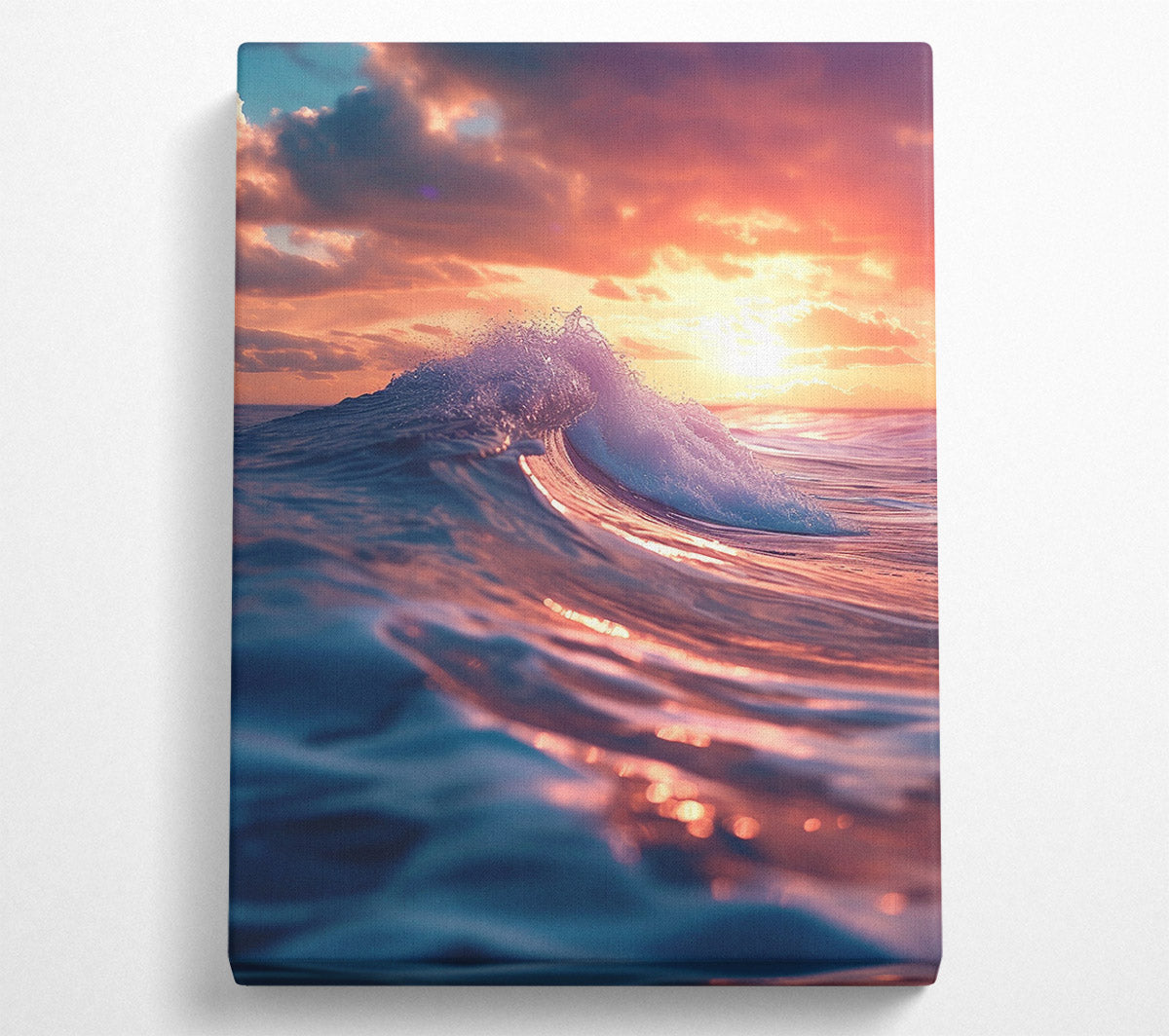 Sun Kissed Waves Canvas Wall Art