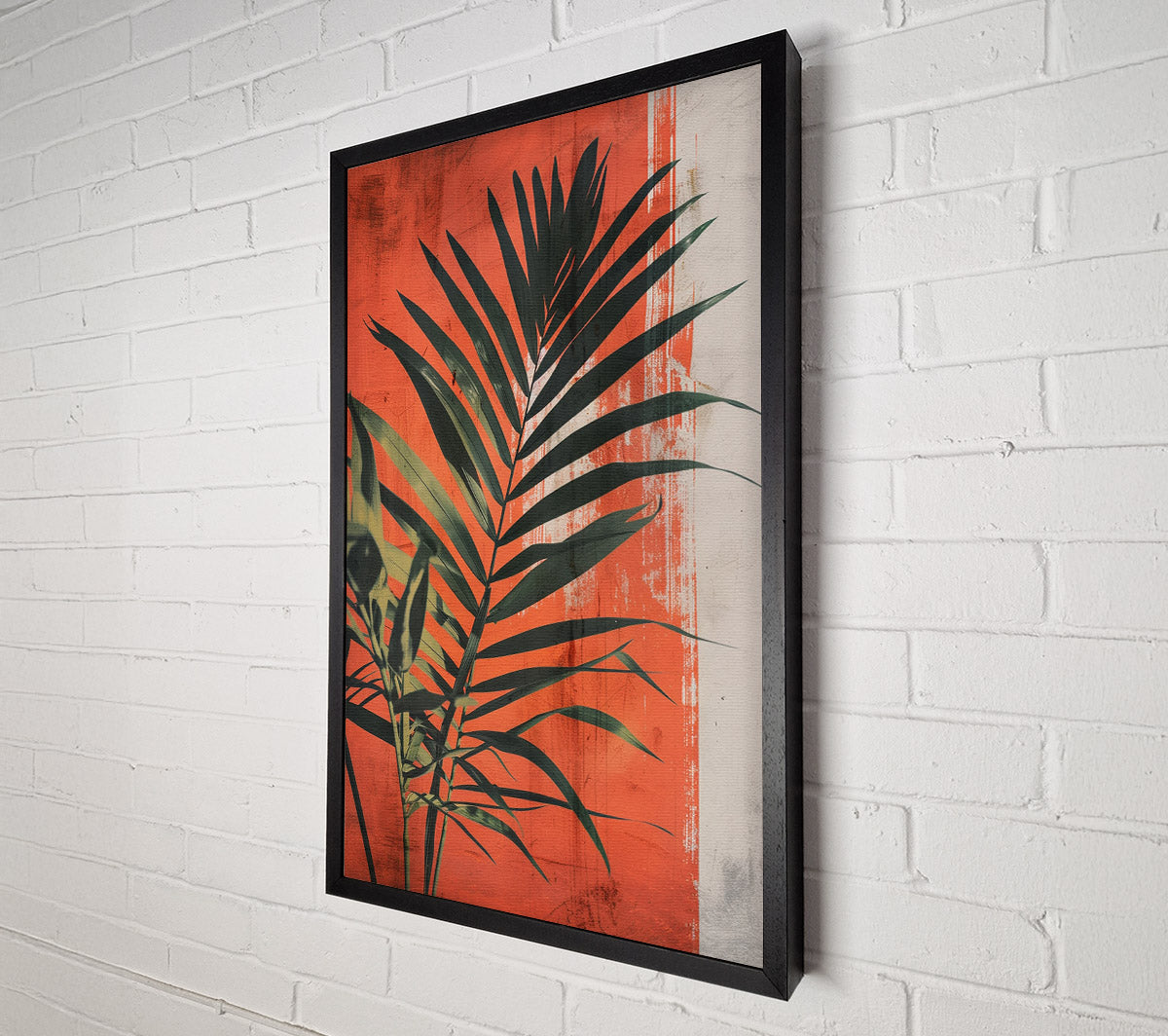 Sunshine Plant On Red Canvas Wall Art