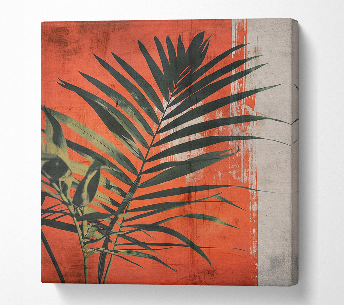Sunshine Plant On Red Canvas Wall Art