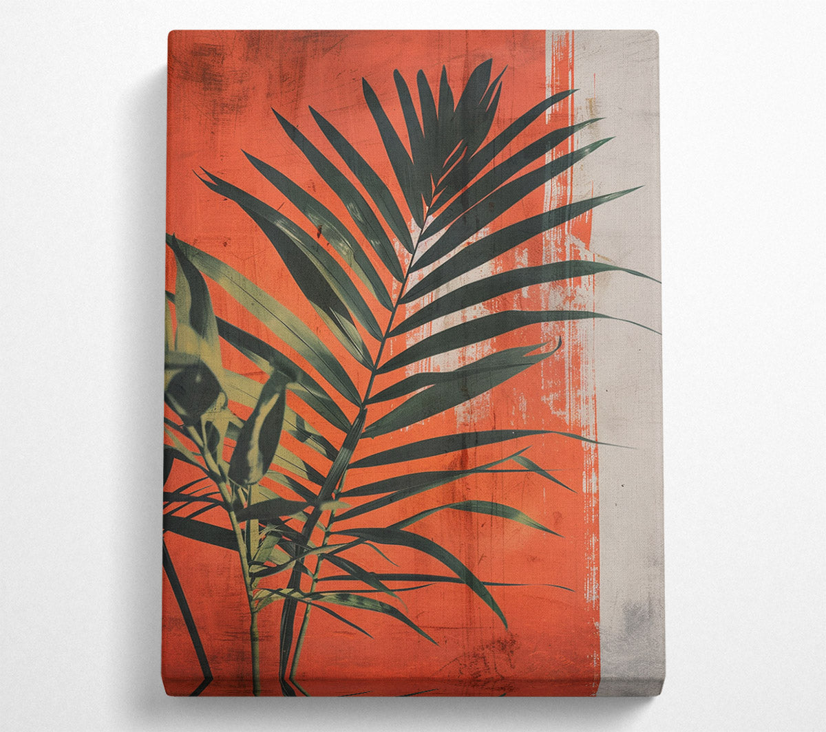 Sunshine Plant On Red Canvas Wall Art