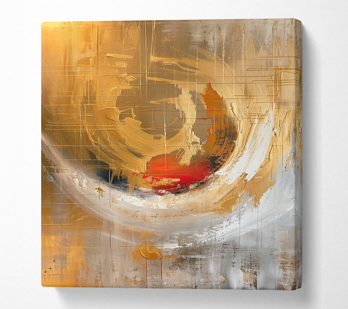 Swirls Of Biege Canvas Wall Art