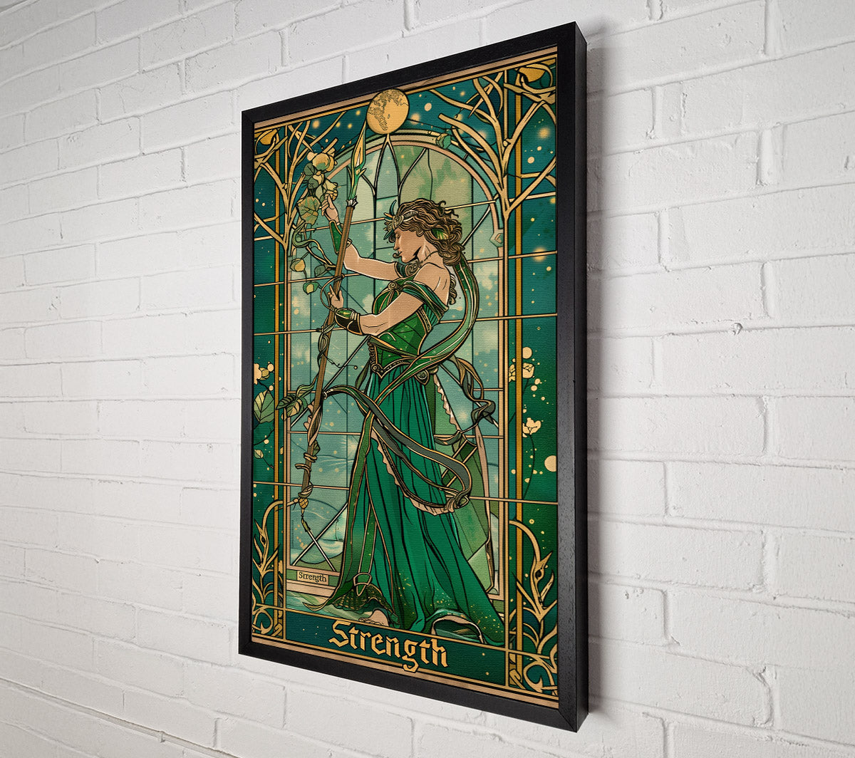 Tarot Card Warrior Canvas Wall Art