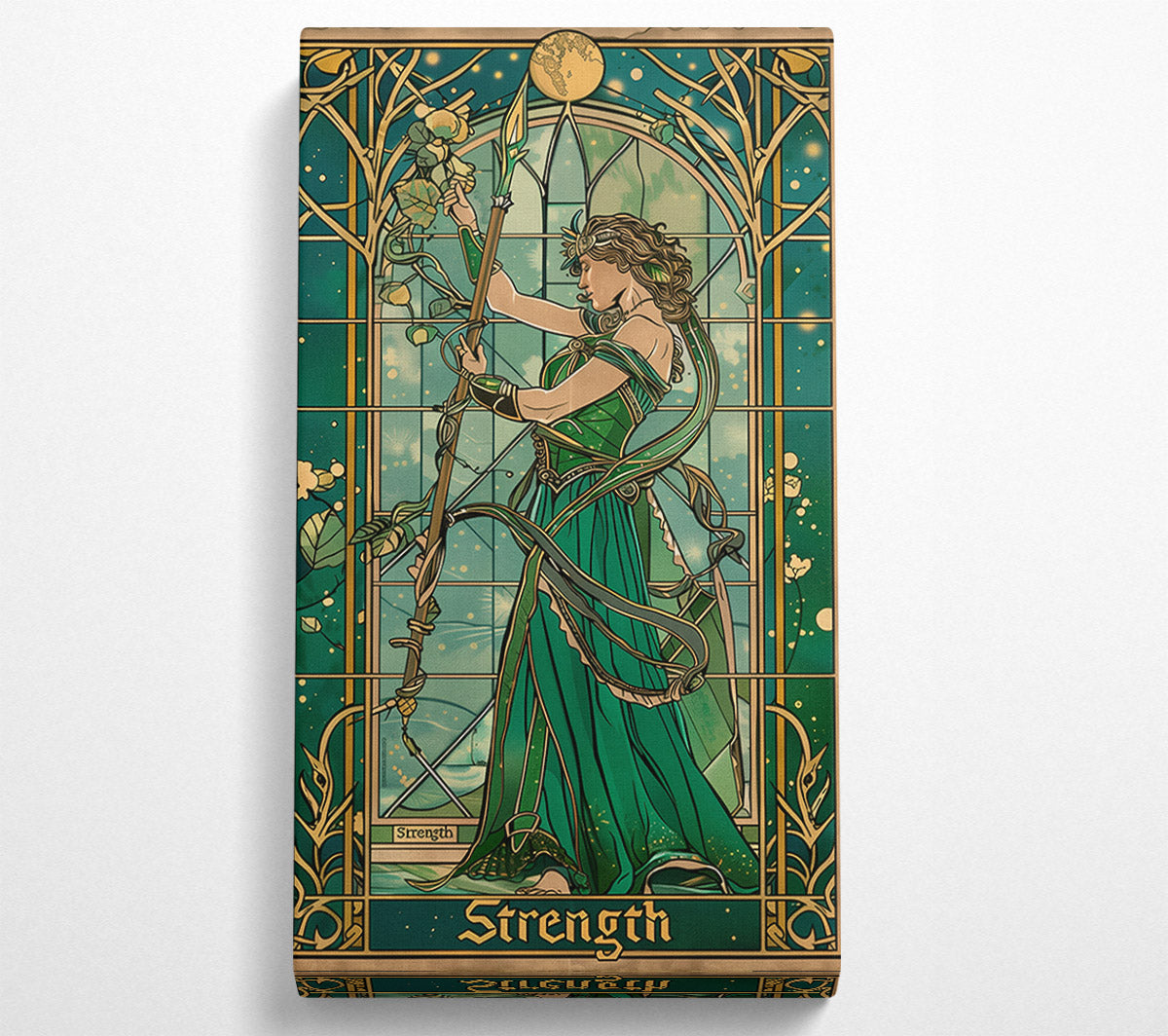 Tarot Card Warrior Canvas Wall Art