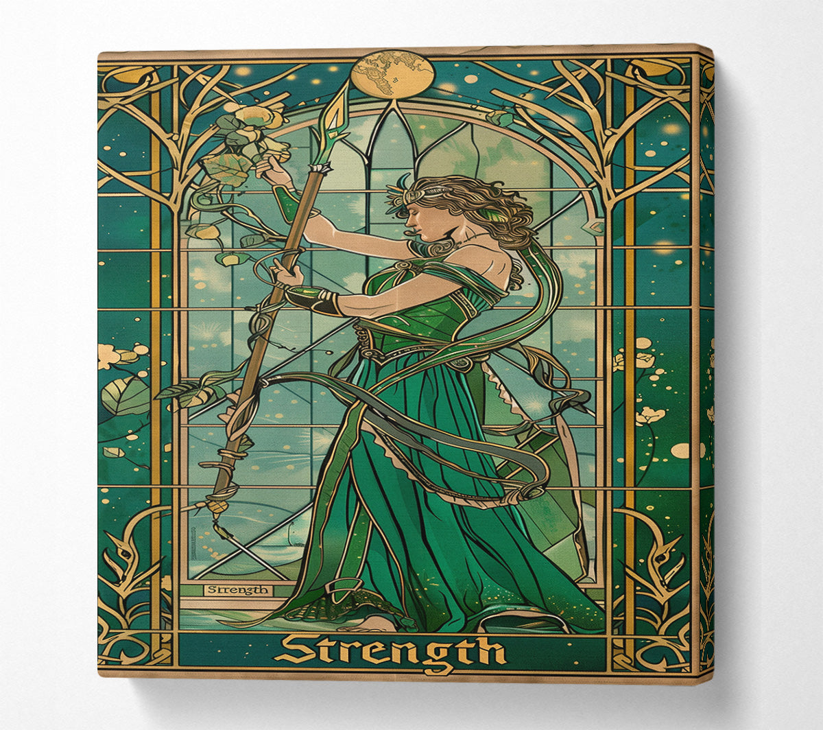 Tarot Card Warrior Canvas Wall Art