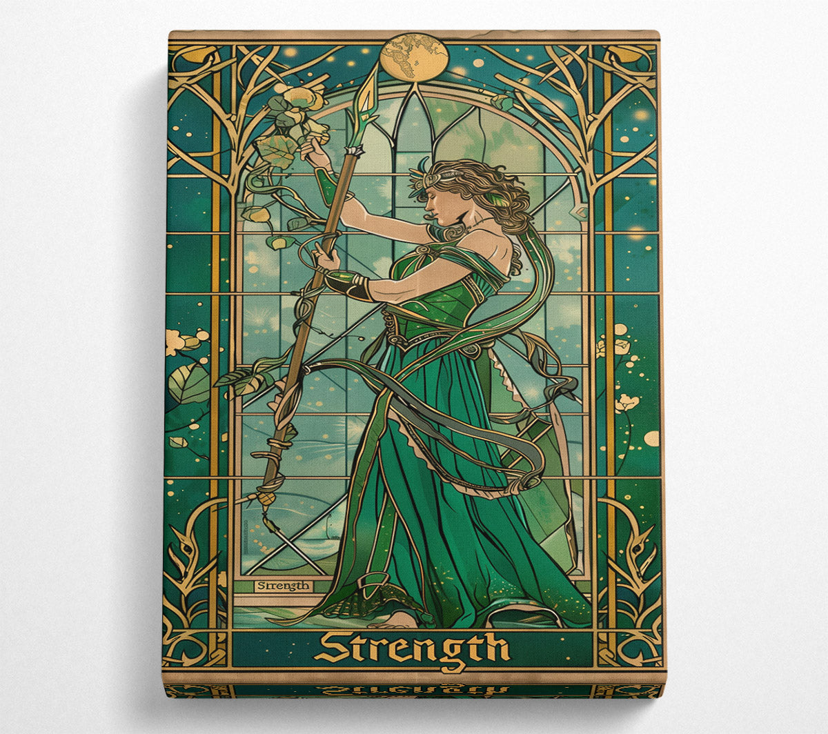 Tarot Card Warrior Canvas Wall Art