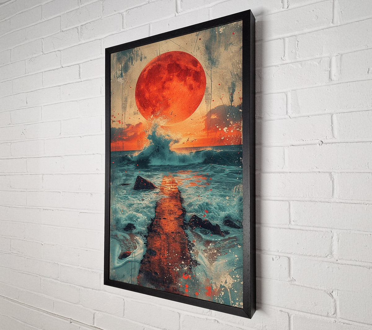 The Coastal Distressed Sun Canvas Wall Art