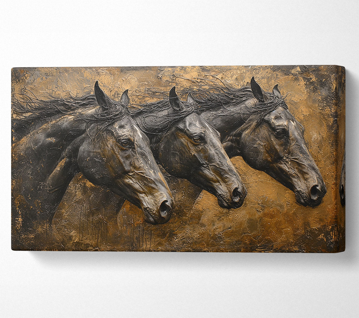 Three Stailions Canvas Wall Art